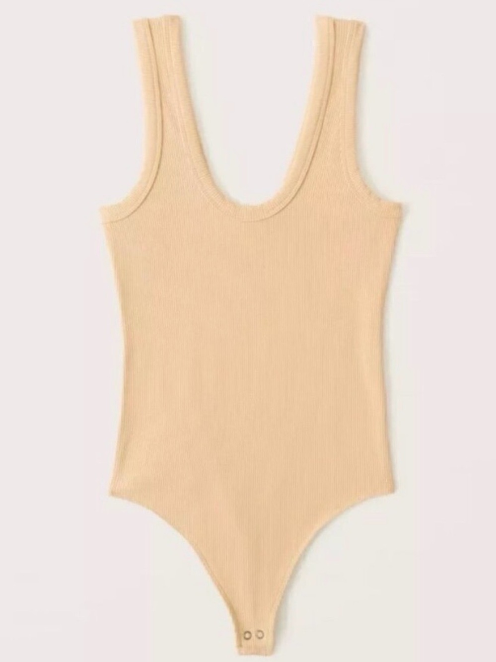 Abercrombie Ribbed Wide Strap Sleeveless Scoop Neck Tank Top Bodysuit Casual XL